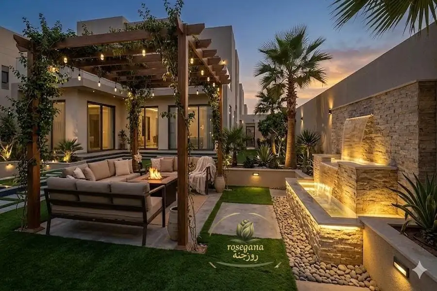 تصميم حديقة خارجية شرق الرياض بأسعار تبدأ من 55 ريال للمتر