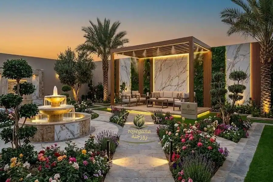 أفكار بديل الرخام لتنسيق حدائق الرياض | أجمل التصاميم واللمسات الفاخرة