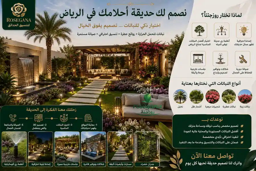 نباتات تنسيق حدائق الرياض: كيف تختار روزجنة النباتات لتصميم حديقة أحلامك؟